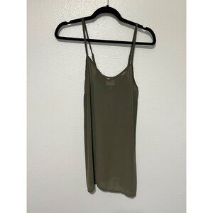 Knox Rose Camisole Tank Olive Green Sheer Womans Size S
